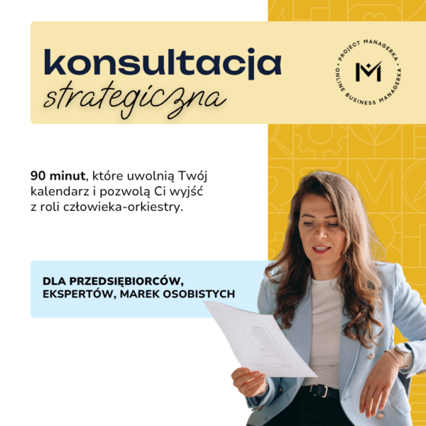 Konsultacja strategiczna dla przedsiębiorców i ekspertów